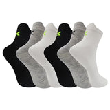 Xjarvis Rio Unisex Ankle Socks For Men & Women | Comfortable Durable Odor-Free & Breathable Combed Cotton Socks | Ideal For Running Gym & All-Day Wear | Free Size | White Black Grey (Pack Of 6),Pack of 6,,B0CCMHZLSP