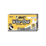 BIC WiteOut Quick Dry Correction Fluid FLUID,CORRCT,QD,3/PK,WE 30402 (Pack of20)