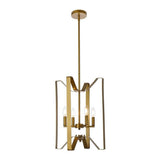 Living District Hoffman 4 Lights Pendant In Brass