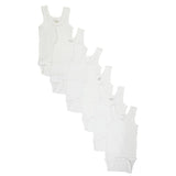 Bambini White Tank Top Onezie 6 Pack