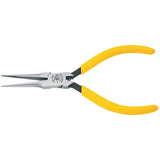 Klein Tools D31851/2C Linemans Pliers, Needle Nose Side Cutters, Spring Loaded, 5Inch with Knurled Jaw