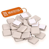 20 Pcs Self-Stick Furniture Sliders,1 Inch Od Square Furniture Sliders For Carpet,Furniture Moving Glides For Furniture-Adhesive