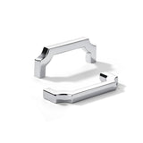 khtumeware 2-Pack 3 Inch Square Polished Chrome Cabinet Pulls, Solid Zinc Alloy Heavy-Duty Handles for Kitchen/Bathroom Cabinets