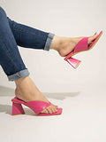 Shoetopia Women'S Block Heel Sandal,Pink,7,B0BSC9VJR6