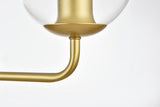 Living District Genesis 3-Light Iron & Glass Bath Sconce In Chrome/Clear