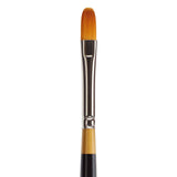 KINGART Premium Original Gold 9500-8 Filbert Series Artist Brush, Golden Taklon Synthetic Hair, Short Handle, for Acrylic, Water