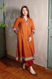 Anni Designer Women'S Rayon Blend Anarkali Printed Kurta With Pant (Karidos Orange-Vks05_Xl_Orange_X-Large),Orange,XL,,,
