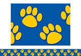 Blue With Gold Paw Prints Border Learning Materials Trim Classroom Decorations Tcr4643 Teacher Created Resources
