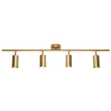 KCO Lighting 4-Light Flush Mount Track Lighting Fixtures Modern Kitchen Track Lights Brass Gold Ceiling Light Spotlight Mid Cent