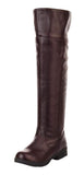 ACE SHOCK Men's Cosplay Boots Knee High Equestrian Boots Costume Shoes (7, Brown)