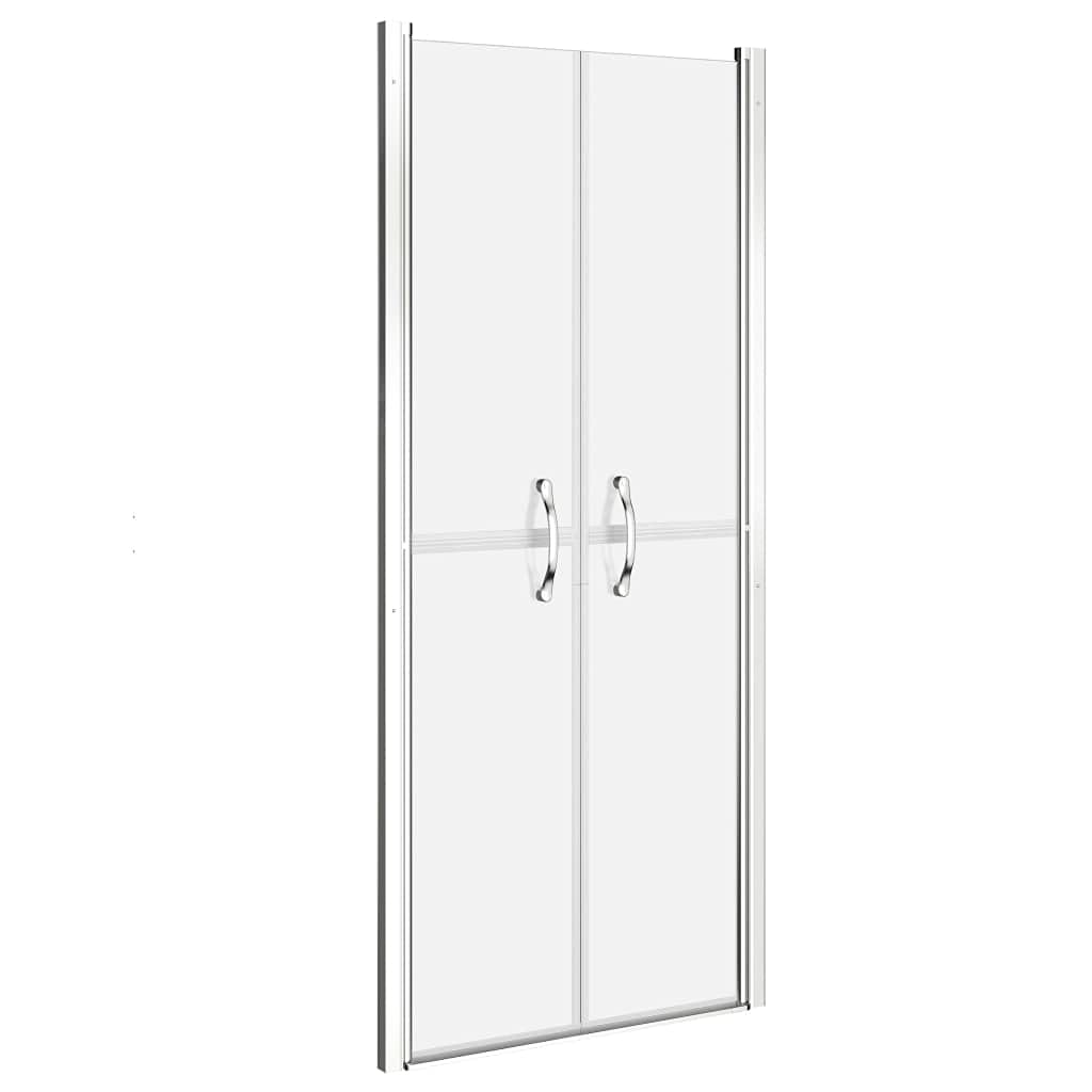 'Vidaxl Modern Walk-In Shower Door Esg Frosted Safety Glass With Adjustable Width And Modern Handles – Silver Aluminum Frame.