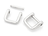 CRAFTMEMORE 5/8 Inch Rectangle Screw Rings Buckle Strap Connector Rectangular Shackle Screw Purse Bag Loop 4pcs (Silver)