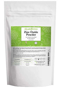 Zinc Oxide Powder by Sky Organics (16 oz) Uncoated Non-Nano Zinc Oxide Mineral Powder 100% Pure Zinc for DIY Sunscreen Lotions a