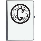 Udnag Ruled Notebook Diary Christmass | Christmas Monogram G, [A5 80Pages 80Gsm]
