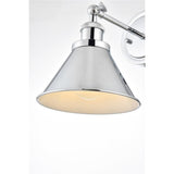 Living District Bentley 1-Light Cone Metal Bath Sconce In Chrome