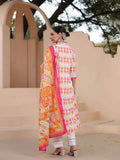 Greciilooks Women'S Rayon A-Line Printed V-Neck Kurta With Palazzo & Dupatta | Ethnic Set | Dupatta Set | Suit Set | Kurta And Pant Set (In, Alpha, M, Regular, Pink)