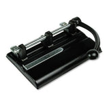 40Sheet Lever Action 2 to 7Hole Adjustable Punch 13/32  Holes Black