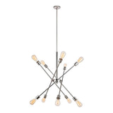 Living District Axel 10-Light Metal Pendant In Polished Nickel