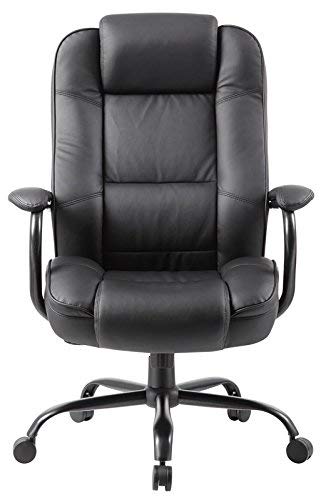 Boss Office Products Heavy Duty Executive Chair With 350Lbs Weight Capacity In Black