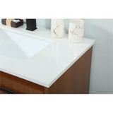 Elegant Decor Sloane 30 Mdf And Steel Single Bathroom Vanity In Teak