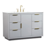 Elegant Decor Blake 48 Aluminum Alloy Mdf Single Bathroom Vanity In Gray