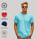 ADRO T Shirts Pack of 2 Mens Tshirts Cotton T Shirts for Men Tshirt T-Shirts Combo T Shirts Tshirts for Men Plain Solid Tshirts White Mint Tshirt for Men RCM2-PLN-WH-MI-2XL,White,Mint