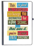 Udnag Ruled Notebook Diary Meme | All Is Just A Text To Keep You Distracted, [A5 80Pages 80Gsm]