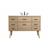 Elegant Decor Boise 48 Aluminum Mdf Single Bathroom Vanity In Mango Wood