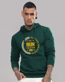 Adro Men'S Cotton Neck Hooded Sweatshirt (H24-Fast-Grn-L_Green)