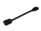 Monoprice 8inch 28AWG High Speed Male to Female HDMI&reg; Port Saver Black