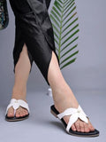 Shoetopia White Flat Sandals For Women /Eu40,White,7,B0DJJXZT91
