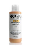 Golden Fluid Acrylic, 4 ounce bottle, Iridescent Bright Gold Fine