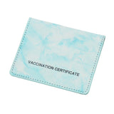 Merishopp 2Xvaccination Card Protector Slim Leather Wallet For Documents Lake Blue| Trendy | Comfortable | Fashionable | Soft Fa