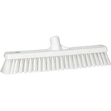 Vikan 31745 Coarse/Fine Sweep Floor Broom Head, Polypropylene Block, 161/2inch Polyester Bristle, White