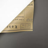 Velme Craft 10 Sheets Grey Newspaper Print Flower Wrapping Paper | Waterproof Elegant Bouquet Wrapping for Florists, Gifts, Wedd