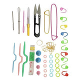 ATORSE 2x57pcs Basic Knitting Tools Accessories Supplies with Case Knit Lots Kit