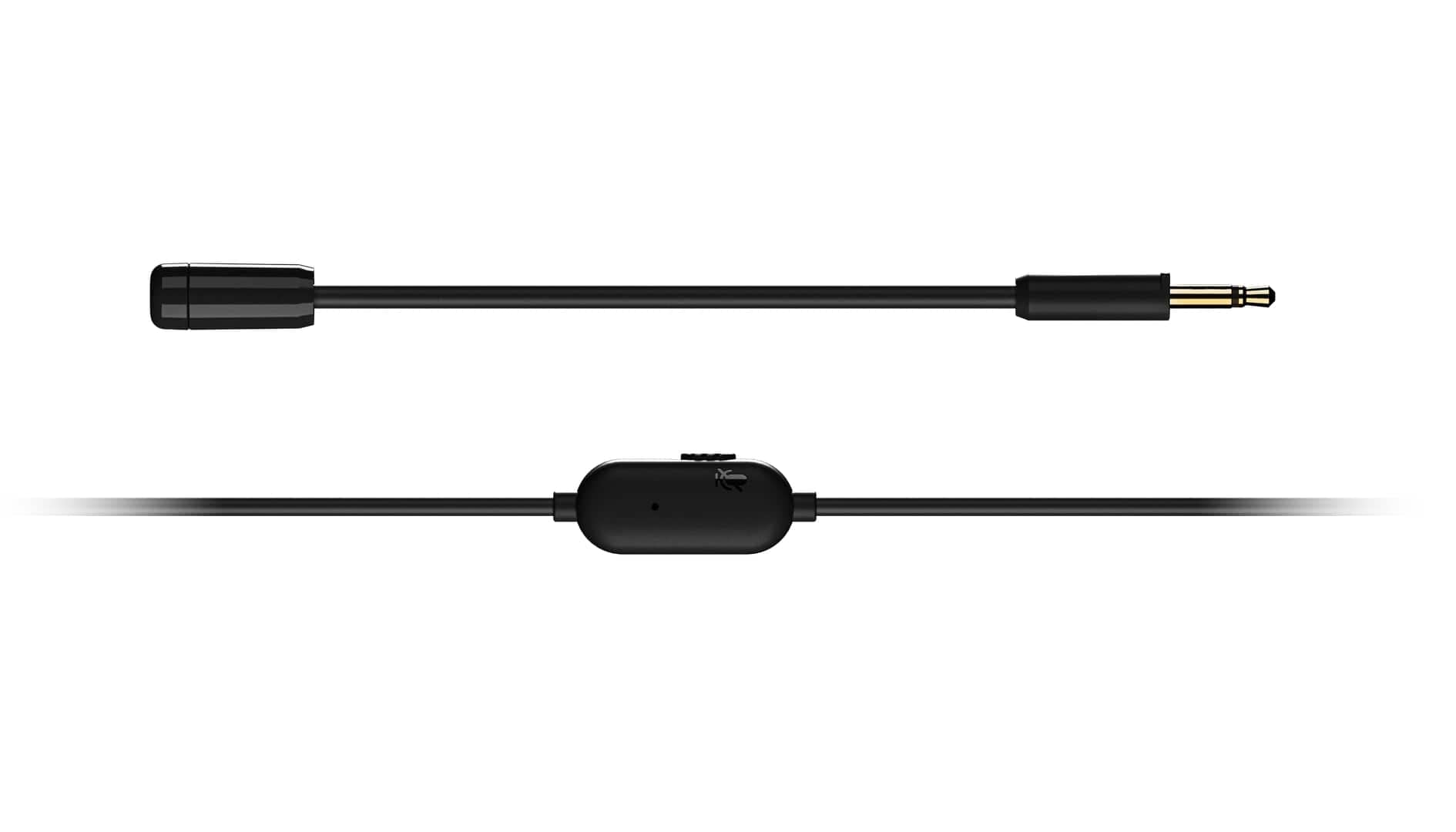 SteelSeries Tusq Gaming Earphones with Detachable Microphone Noise Cancelling for PC/PS/Switch/Smartphone,Ear-Hook,Black,3 Setti