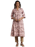 Libas Women'S Cotton Printed A-Line Kurtas (29222_Pink