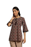 Libas Women'S Cotton Printed Straight Kurti (26843R Black