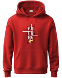 Adro Men'S Cotton Blend Neck Hooded Sweatshirt (H24-Ftr-Rd_Red,RedApparel,M
