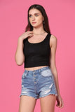 Toplot Women'S Solid Ribbed Round Neck Sleeveless Slim Fit Tank Top (Tank-Top-5069-Black-M),Black,,B0BS3G4F27