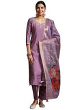 Libas Women's Silk Blend Kurta Sets (27675_Mauve