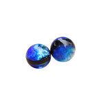 20pcs 12mm Blue Color Luminous Lampwork Glass Beads Handmde Glow in The Dark Loose Bead Round for Jewelry Bracelet Neckalce Earr