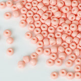 Tibaoffy Size 6/0 Crafts Glass Seed Beads 4mm Light Pink Beads for Jewelry Making (Total About 100g About 1200pcs)