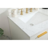 Elegant Decor Blake 60 Aluminum Alloy Mdf Double Bathroom Vanity In White