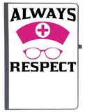 Udnag Ruled Notebook Diary Nurse | Always Respect, [A5 80Pages 80Gsm]