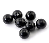 400 Round Black Acrylic Beads 10mm Diameter with 1.8mm Hole