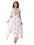 Libas Women'S Cotton Blend Kurta Sets (99545_White_Xxl)