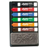 Dry Erase Marker & Organizer Kit, Chisel Tip, Assorted, 6/Set, Total 12 ST