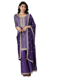 Libas Women'S Silk Blend Kurta Sets (99265_Purple_Xl)